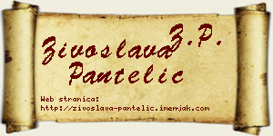 Živoslava Pantelić vizit kartica
